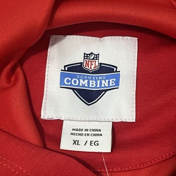 KANSAS CITY CHIEFS Combine Short Sleeve Hoodie Size XL Red NEW Football Sports - Picture 4 of 8